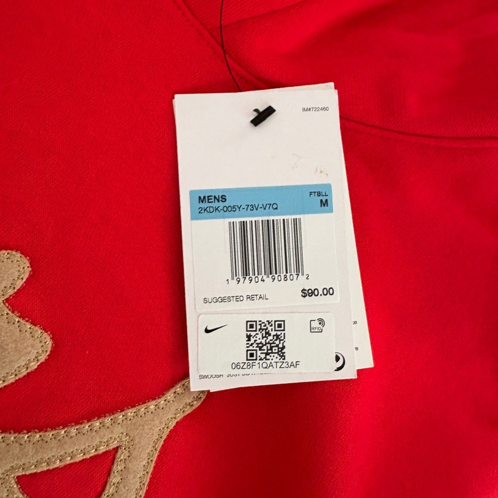 Nike San Francisco 49ers Hooded Sweatshirt Men’s size Medium NWT - Picture 2 of 5